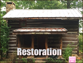 Historic Log Cabin Restoration  Ridgeway, North Carolina